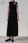mame kurogouchi knitted hole dress MM22SS KN051 black
